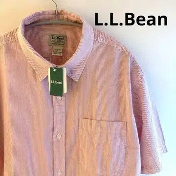 L.L.Bean 미사용품 택 포함 스트라이프 반팔 셔츠 XL 사이즈