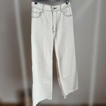 PUBLIC DENIM 화이트 스트레이트 데님