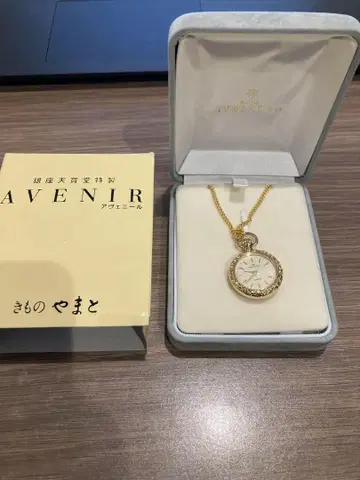 긴자 텐쇼도 아베니르 AVENIR 회중시계 디자인 목걸이