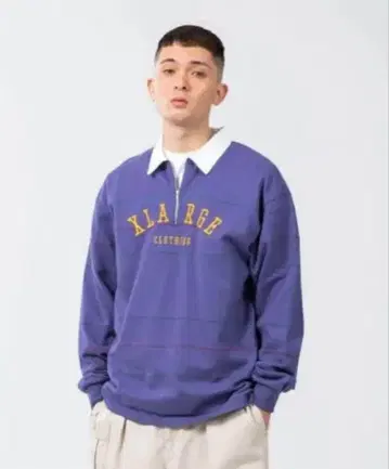 XLARGE 퍼플 럭비 자켓