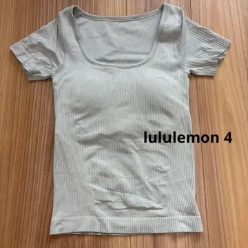 Lululemon 리브 T셔츠 반팔 라이트 그레이