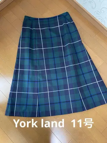 Yorkland 타탄 체크 롱 스커트 11AR