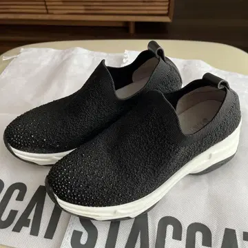 [새상품급] staccato 스타카토 믹스 니트 슬립온 블랙 22cm