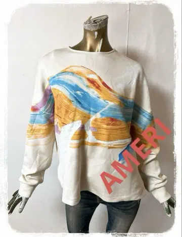 T16941 AMERI HAILEY WAVE ART SWEAT
