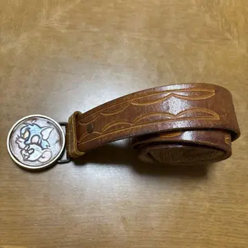 톰과 제리 브라운 가죽 벨트