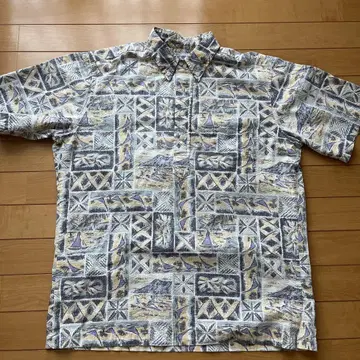 90s USA reyn spooner 하프 버튼 버튼 다운 셔츠