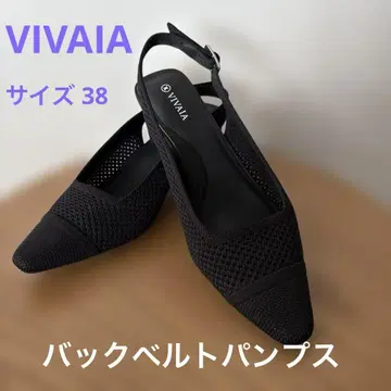 새상품급 VIVAIA 백 벨트 펌프스 38