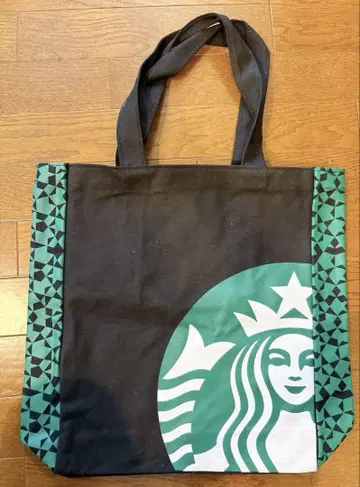 [미사용 새상품] 싱가포르 한정판 STARBUCKS 기하학 패턴 토트백