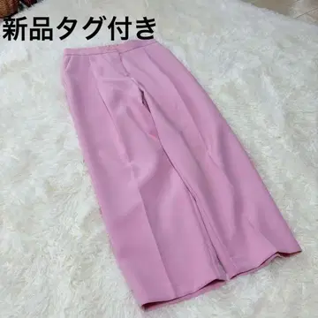 핑크 와이드 팬츠 허리밴딩 슬랙스