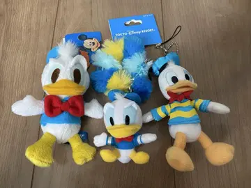 DISNEY 디즈니 도널드 덕 봉제 인형 스트랩 3개 세트