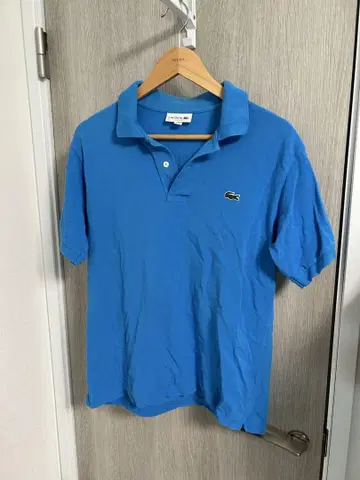 LACOSTE 클래식 핏 피케 셔츠 파랑