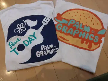 BEAMS T palm graphics 셔츠 2매 세트