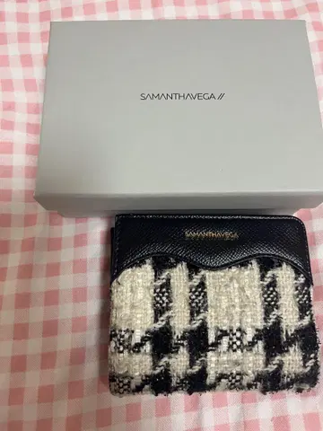 SAMANTHAVEGA 접이식 지갑 블랙/화이트
