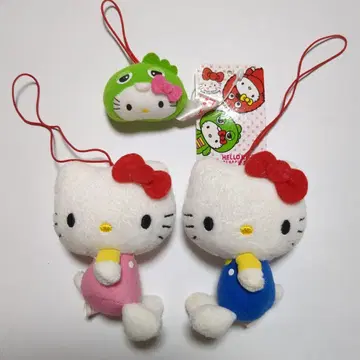 헬로키티 스트랩 봉제 인형 3세트