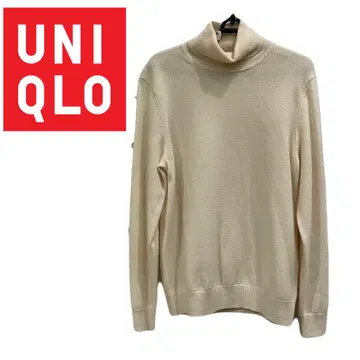 UNIQLO 캐시미어 터틀넥 스웨터 화이트