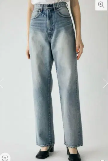 moussy hw damage loose straight 24 데님