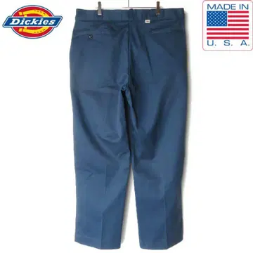 80s USA Dickies 874 워크 팬츠 네이비 계열 실측 W39