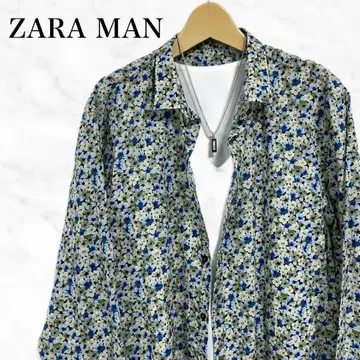 ZARA MAN 올 패턴 셔츠 긴팔 셔츠 상의 꽃무늬 셔츠