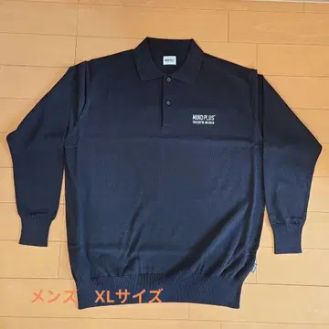 긴팔 피케 셔츠 남성용 XL 사이즈 블랙 컬러 MINDPLUS