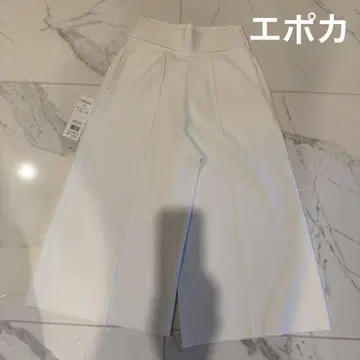 에포카 화이트 와이드 팬츠 스트레치 소재