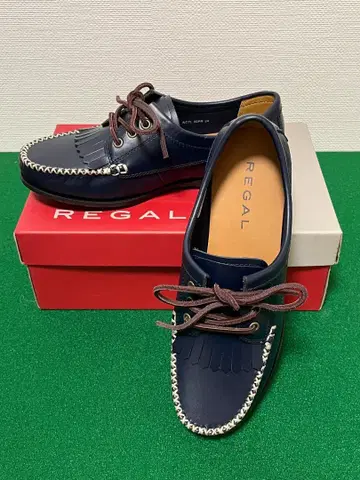 REGAL 모카신 데크 슈즈 24.0cm 네이비