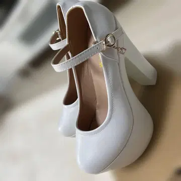 웨딩 슈즈 브라이덜 슈즈 15cm 굵은 힐 스트랩