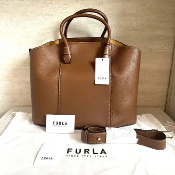 FURLA 가죽 백 꼬냑