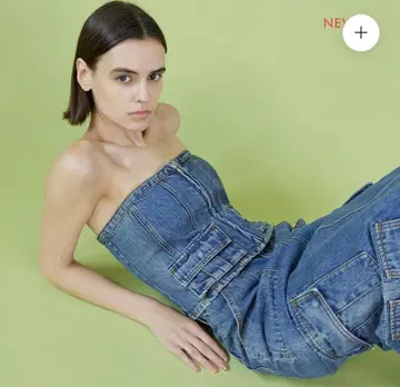 새상품 SeaRoomlynn Denim mini 뷔스티에