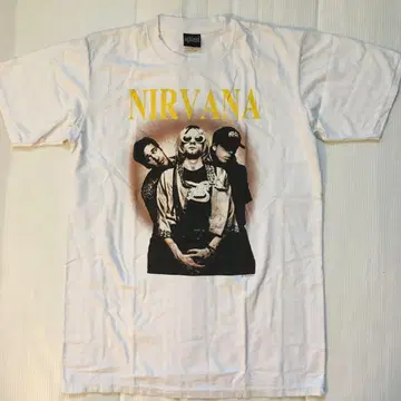 닐바나 Nirvana L 밴드 티셔츠 락 티셔츠 화이트