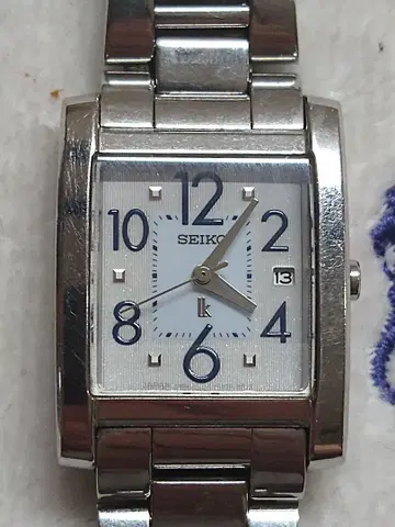 SEIKO 루키아 여성용 쿼츠 손목시계 스퀘어 실버