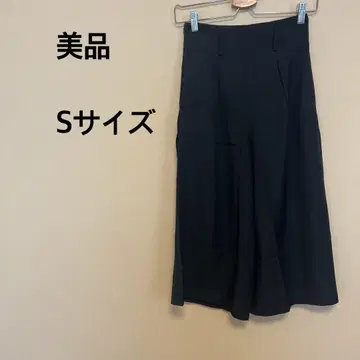 [새상품급] 여성 팬츠/와이드 팬츠/블랙/블랙/무지/심플