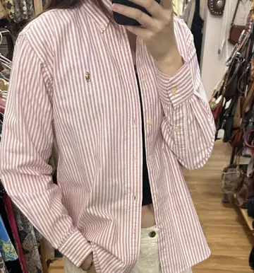polo ralph lauren 셔츠 보더 핑크