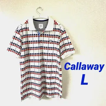 Callaway 도트 무늬 피케 셔츠 L 남성용