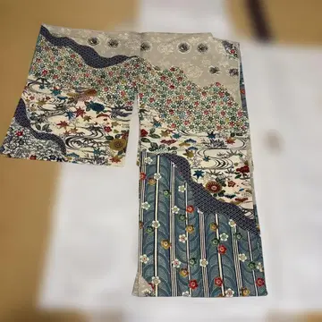 여성용 코몬 기모노, 소나무, 대나무, 매화, 단풍, 기장 약 156cm