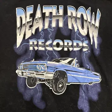 Deth Row Records XL 구제 의류 미국 RAP Hip Hop
