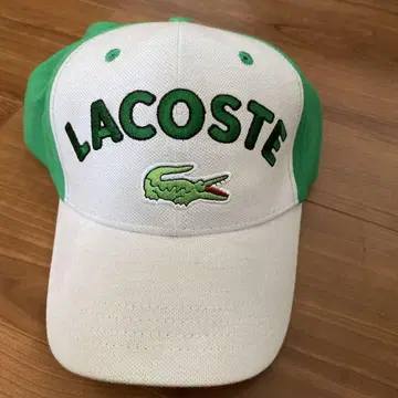 미사용 LACOSTE 화이트 & 그린 야구 모자 라코스테 모자