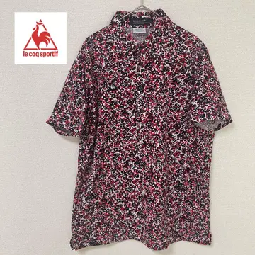 le coq sportif 르꼬끄 스포르티브 꽃무늬 반팔 셔츠 골프
