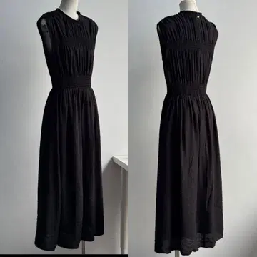미사용 H&M 블랙 슬리브리스 롱 원피스