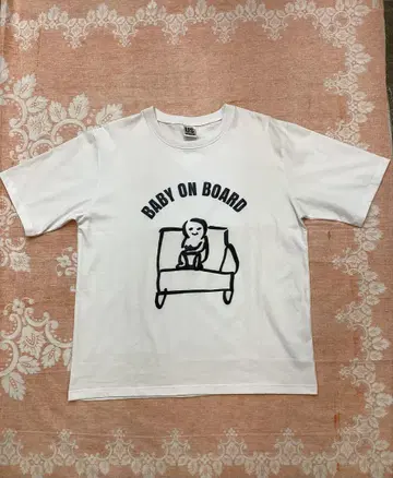 BABY ON BOARD 티셔츠 화이트 Size-L(40)