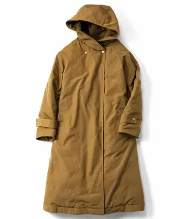 IEDIT 발수 소재가 반가운! 안쪽 스티치 다운 코트 카멜