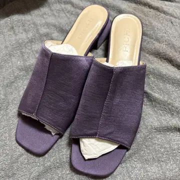 PICHI 퍼플 오픈토 샌들 뮬 L 사이즈