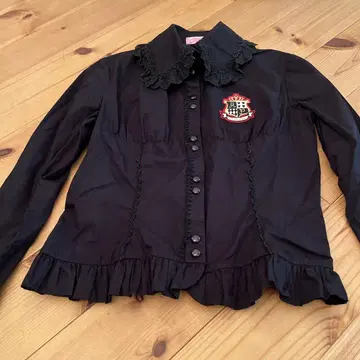 Angelic Pretty 블랙 프릴 셔츠