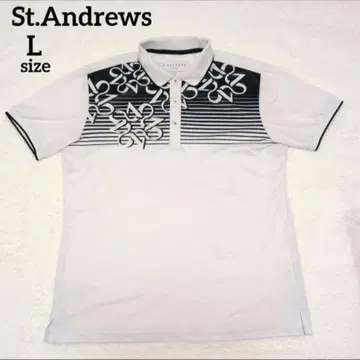 St.Andrews 세인트앤드루스 골프 반팔 피케 셔츠 L