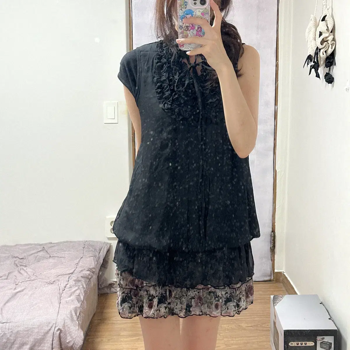 ワンピース Princess Gothic Ribbon Frill One-piece Vintage Ribbon Frill Onepiece Hime Gal Logal Geek Chic