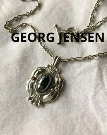 GEORG JENSEN 헤마타이트 실버 목걸이 SILVER