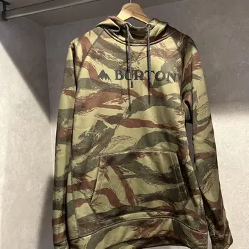 Burton 카모플라쥬 후드 부착 후드티 M 사이즈