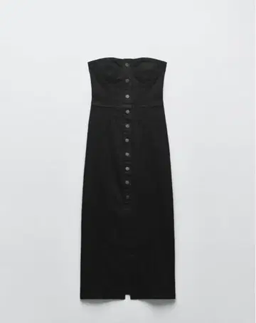 뷔스티에 데님 원피스 zara 블랙 검정