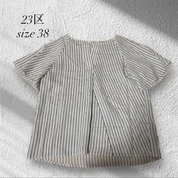 새상품급 23구 스트라이프 셔츠 여름 출퇴근 오피스 캐주얼 온워드 38