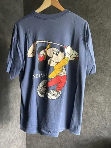 90s 빈티지 올드 미키 티셔츠 벨바신 반팔 골프