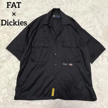 FAT x Dickies 셔츠 워크 셔츠 블랙 FAT